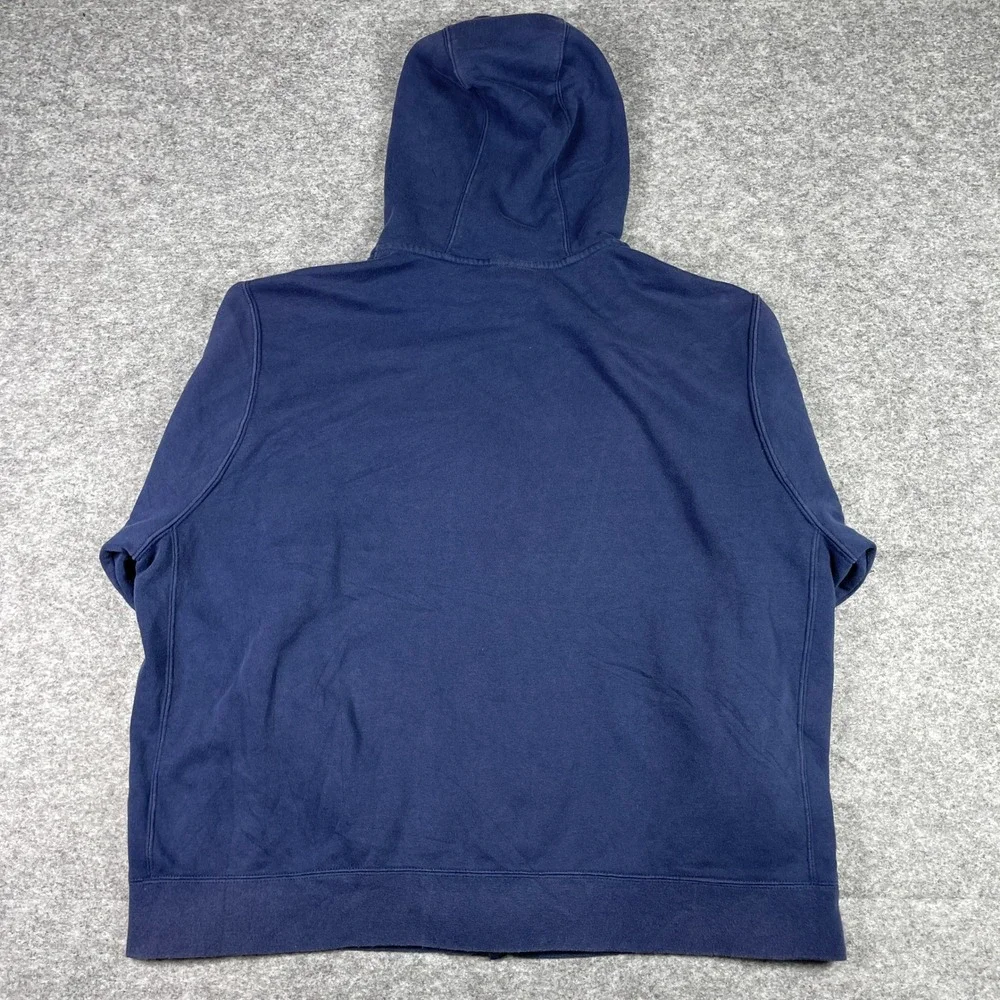 Nike Hoodie Mens XXL Navy Blue Full Zip Fleece Club Jacket Sweatshirt BV2645-410